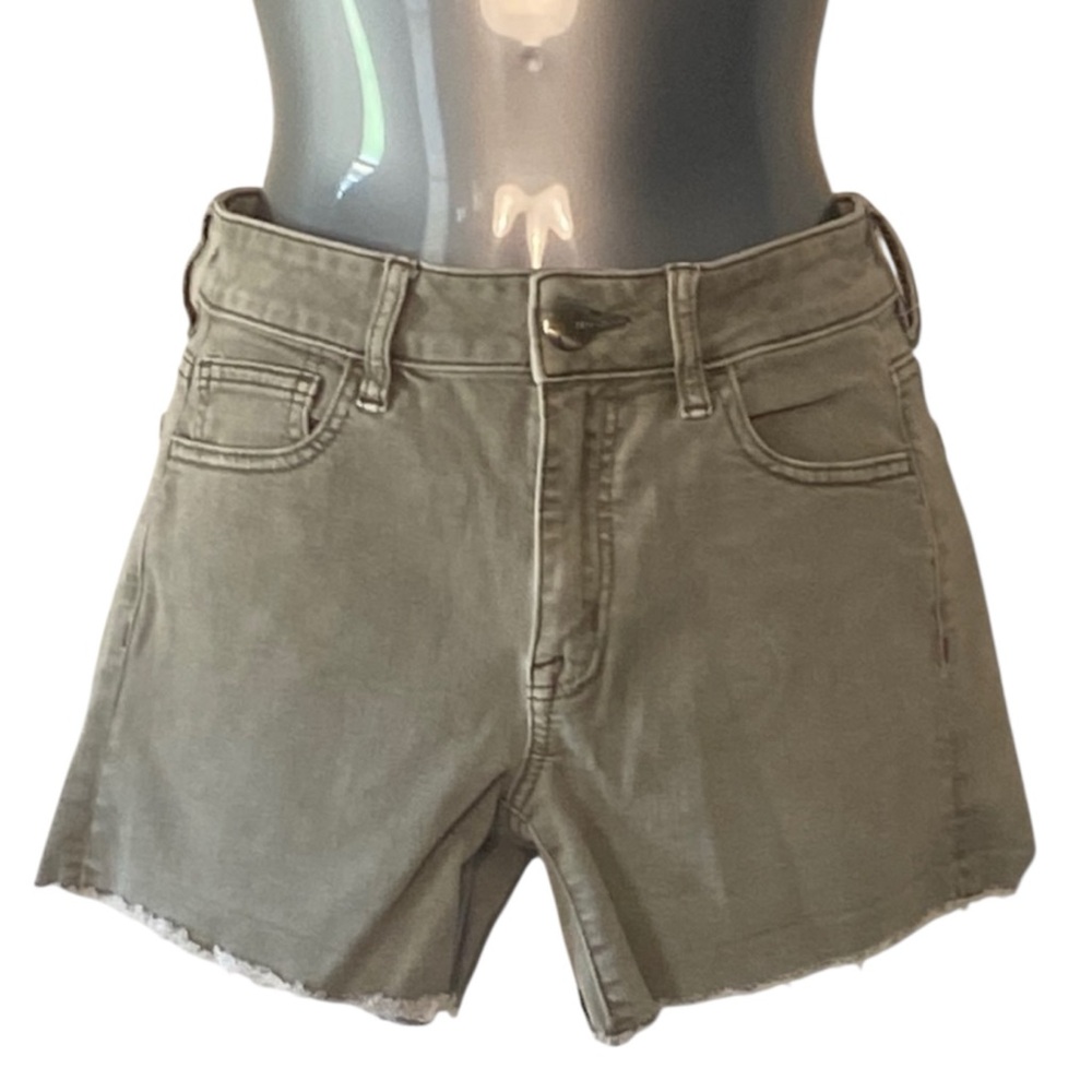 American Eagle Outfitters Olive Green Denim Shorts
